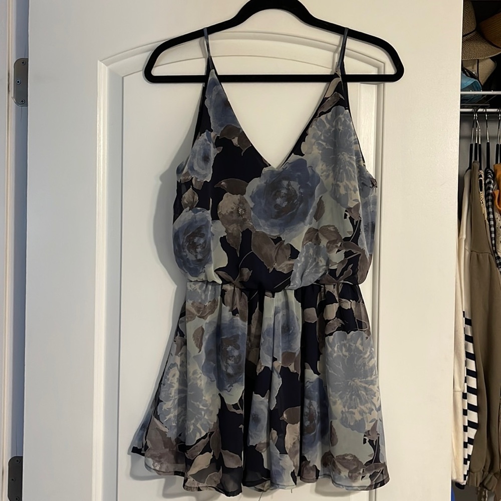 Final Touch Blue Floral Romper